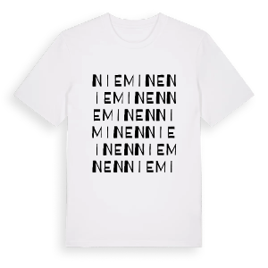 Nieminen ordlek t-shirt – ekologisk bomull t-shirt från Pinshirt