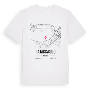Pajakkasuo karta t-shirt – ekologisk bomull t-shirt från Pinshirt