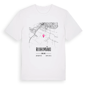 Riihimäki karta t-shirt – ekologisk bomull t-shirt från Pinshirt
