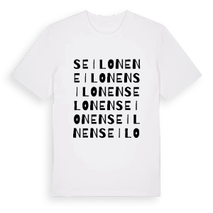 Seilonen ordlek t-shirt – ekologisk bomull t-shirt från Pinshirt