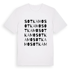 Sotkamo ordlek t-shirt – ekologisk bomull t-shirt från Pinshirt