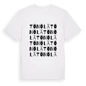 Tönölä ordlek t-shirt – ekologisk bomull t-shirt från Pinshirt