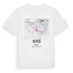 Vepsä karta t-shirt – ekologisk bomull t-shirt från Pinshirt