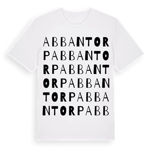Abbantorp ordlek t-shirt – ekologisk bomull t-shirt från Pinshirt
