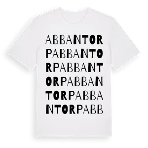 Abbantorp ordlek t-shirt – ekologisk bomull t-shirt från Pinshirt