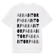 White t-shirt med Abbantorp ordlek t-shirt
