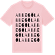 Pink Cotton t-shirt med Abbegöl ordlek t-shirt