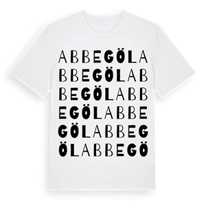 Abbegöl ordlek t-shirt – ekologisk bomull t-shirt från Pinshirt