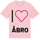 Pink Cotton t-shirt med Jag älskar Åbro t-shirt stort tryck