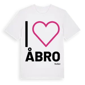 Jag älskar Åbro t-shirt stort tryck – ekologisk bomull t-shirt från Pinshirt