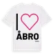 White t-shirt med Jag älskar Åbro t-shirt stort tryck