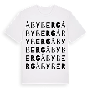 Åbyberg ordlek t-shirt – ekologisk bomull t-shirt från Pinshirt