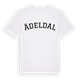 White t-shirt med Ädeldal böjd t-shirt