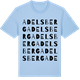 Blue Soul t-shirt med Adelsberg ordlek t-shirt