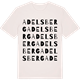 Vintage White t-shirt med Adelsberg ordlek t-shirt