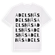 White t-shirt med Adelsnäs ordlek t-shirt