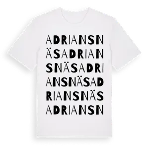 Adriansnäs ordlek t-shirt – ekologisk bomull t-shirt från Pinshirt