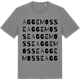 Mid Heather Gray t-shirt med Aggemosse ordlek t-shirt