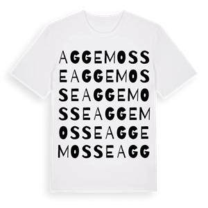 Aggemosse ordlek t-shirt – ekologisk bomull t-shirt från Pinshirt