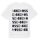 White t-shirt med Aggemosse ordlek t-shirt