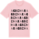 Pink Cotton t-shirt med Agnemar ordlek t-shirt