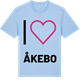 Blue Soul t-shirt med Jag älskar Åkebo t-shirt stort tryck