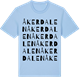 Blue Soul t-shirt med Åkerdalen ordlek t-shirt