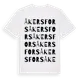 White t-shirt med Åkersfors ordlek t-shirt