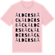 Pink Cotton t-shirt med Åldersbäck ordlek t-shirt