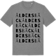 Mid Heather Gray t-shirt med Åldersbäck ordlek t-shirt