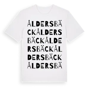 Åldersbäck ordlek t-shirt – ekologisk bomull t-shirt från Pinshirt