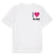 White t-shirt med Jag älskar Ålebo t-shirt litet tryck