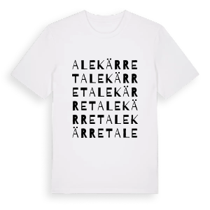 Alekärret ordlek t-shirt – ekologisk bomull t-shirt från Pinshirt