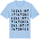 Blue Soul t-shirt med Äleklintatäkten ordlek t-shirt