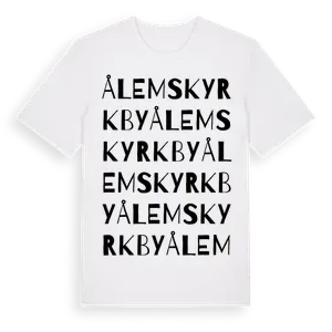 Ålems Kyrkby ordlek t-shirt – ekologisk bomull t-shirt från Pinshirt