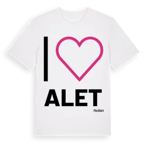 Jag älskar Alet t-shirt stort tryck – ekologisk bomull t-shirt från Pinshirt