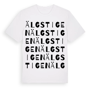 Älgstigen ordlek t-shirt – ekologisk bomull t-shirt från Pinshirt