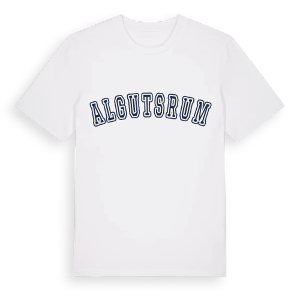 Algutsrum college t-shirt – ekologisk bomull t-shirt från Pinshirt