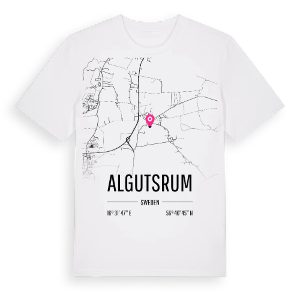 Algutsrum karta t-shirt – ekologisk bomull t-shirt från Pinshirt