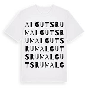 Algutsrum ordlek t-shirt – ekologisk bomull t-shirt från Pinshirt