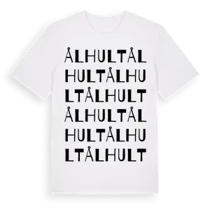 Ålhult ordlek t-shirt – ekologisk bomull t-shirt från Pinshirt