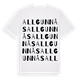 White t-shirt med Allgunnås ordlek t-shirt