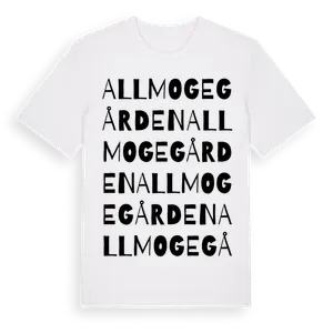 Allmogegården ordlek t-shirt – ekologisk bomull t-shirt från Pinshirt