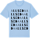 Blue Soul t-shirt med Allseda ordlek t-shirt