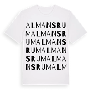 Almansrum ordlek t-shirt – ekologisk bomull t-shirt från Pinshirt