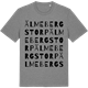 Mid Heather Gray t-shirt med Älmebergstorp ordlek t-shirt