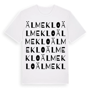 Älmeklo ordlek t-shirt – ekologisk bomull t-shirt från Pinshirt