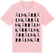 Pink Cotton t-shirt med Älmkärr ordlek t-shirt
