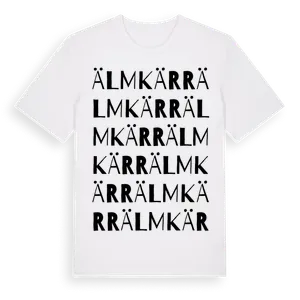 Älmkärr ordlek t-shirt – ekologisk bomull t-shirt från Pinshirt