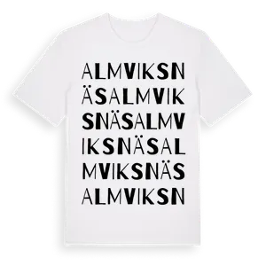 Almviksnäs ordlek t-shirt – ekologisk bomull t-shirt från Pinshirt